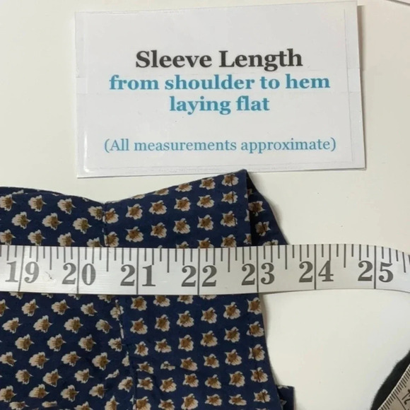 Brooklyn Industries V Neck Tunic Dress Navy Print SMALL - Picture 7 of 12